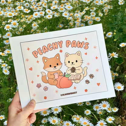 Peachy Paws Coloring Book